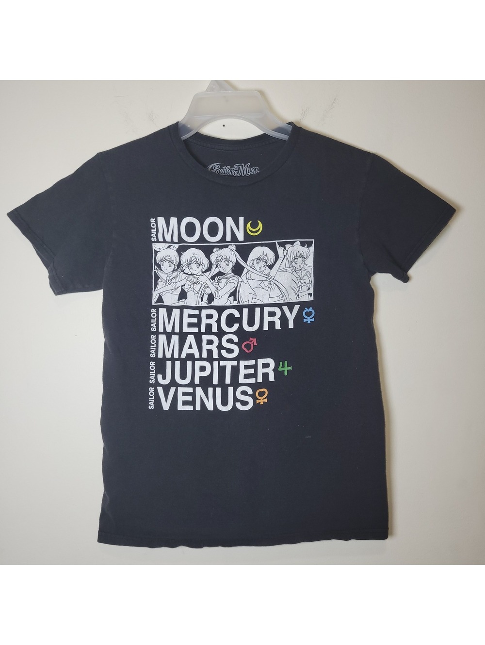 Sailor Moon Guardians Black T-Shirt Small S Anime Manga Toei Animation Cotton